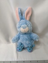 Russ Flopsy Blue Rabbit Plush Bunny Slippers 8 Inch Stuffed Animal Toy - $11.66