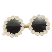 Off White Flower Sunglasses Toddler Kid Casual Round Tinted Sun Shades New - €8,36 EUR