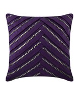 Rhinestone Crystals 16&quot;x16&quot; Suede Fabric Purple Pillow Covers, Purple In... - €42,38 EUR+