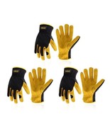 HANDLANDY Men Leather Gardening Gloves, Utility Work Gloves for Mechanic... - $148.24 CAD