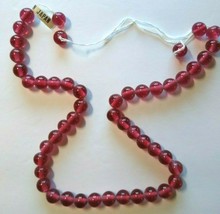 49 Cherry Brand Red Translucent Vintage Round Glass Beads 12 mm With Japan Tag - £16.95 GBP