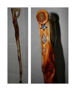 Tall Walking Cane with Handle Strong Bariatric Inlaid Diamond Willow Wood XT USA - $202.46
