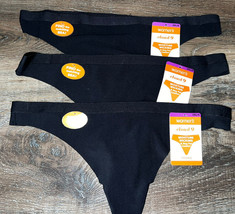 Warners ~ Womens Thong Underwear Panties Cloud-9 Polyester Blend 3-Pair ~ 2XL/9 - £17.32 GBP