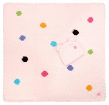 Kashwere Baby Blanket Polka Dot Pink with Bear Cap - $98.00