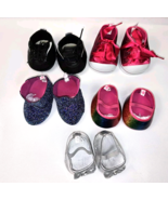 Build A Bear Shoe Lot Boots Heels Cleats High Tops 5 Pair Fits 15in Plus... - $9.90