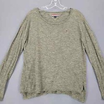 Tommy Hilfiger Women Sweater Size M Green Preppy Knit Lightweight Long Sleeves - £10.07 GBP