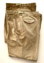 New (2) LL Bean Corduroy Pants Men&#39;s 42x29 Tan RN# 71341 Cotton Polyeste... - $69.29