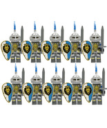 Medieval Kingdom Castle Blue Lion Knights Sword Army 10 Minifigures Set A - $17.89