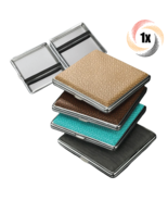 1x Cigarette Case Assorted Color Straw Leather Portable Smoking King Fli... - £7.80 GBP