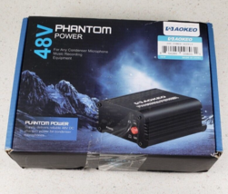 AOKEO 1-Channel 48V Phantom Power Supply with Adapter,BONUS+XLR 3 Pin Mi... - $29.26