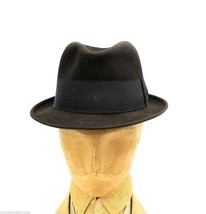RETRO Vtg Fedora Hat Mens Sheldon  Brown Felt w Green Feather Sz 7 Jamai... - $77.22