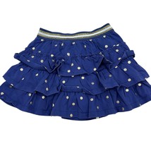 Mini Boden Girls Blue &amp; Gold Polka Dot Tiered Skort 5-6Y - $17.28