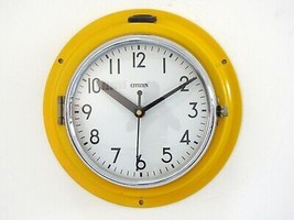 Yellow Vintage Maritime Navigation Citizen Wall Clock Slave Nautical Shi... - $156.55