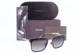 NEW TOM FORD HAYDEN TF 831 01K BLACK-GOLD/GREY LENSES TITANIUM SUNGLASSE... - £220.48 GBP