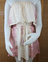 Ocean Drive Mini Dress Womens M Pink Tie Dyed Ruffled Flounce Sleeveless... - $234.54 MXN