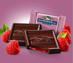 Ghirardelli Dark Chocolate Raspberry Squares Wrapped - Bulk Bag - Value Price!!! - $24.75+
