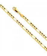 14K Yellow Gold 4.5mm Figaro 3+1 Chain - $450.99 - $1,230.99