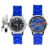 NASA Logo with Space Themed Dial Watch Blue - £28.91 GBP