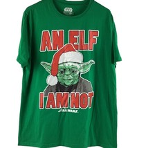 Star Wars T-shirt Mens Size XL Green Christmas Yoda An Elf I Am Not Shor... - £11.84 GBP
