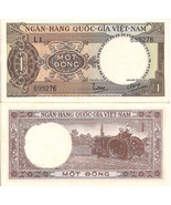 South Viet Nam P15a, 1 Dồng, man on tractor (1964)  AU TDLR - $37.88 MXN