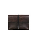Executive Document Holder Leather Bag, Crocodile Print Laptop Case, Tabl... - $257.15 CAD