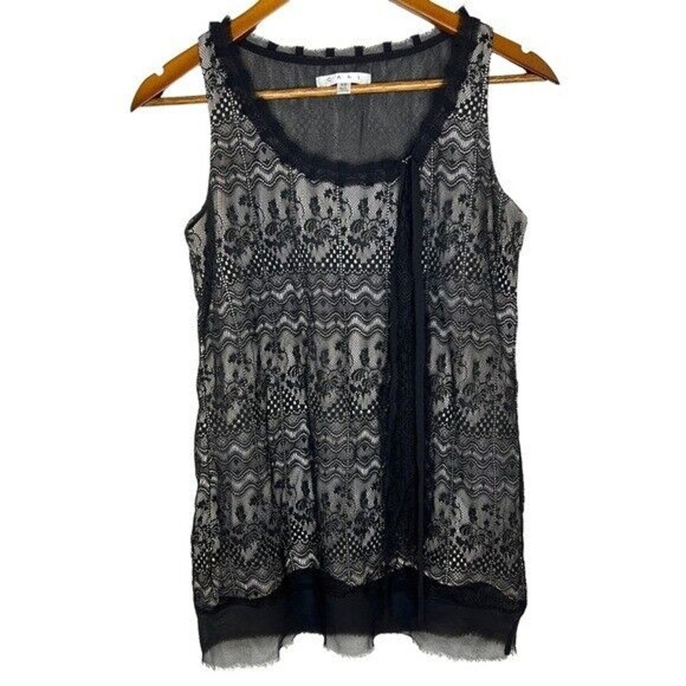 Cabi 552 Emily Black Lace Tank Top Blouse Size XS Women’s - $12.00