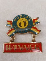 World&#39;s Greatest Winner Vintage Enamel Pin 1981 Hang Ten Jewelry Co Pinb... - $24.55