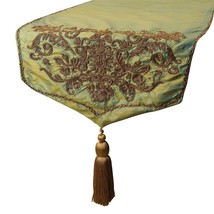 Orla - Gold Silk Decorative Table Runner - £72.02 GBP+