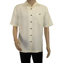 Men's Short Sleeves Summer Shirt by Indygo Smith Soft Rayon Blend 828-62 Cream image 2