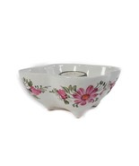 Vintage Sta Ma Cuernavaca Hand Painted Candle Holder Pottery Pink Floral... - £14.14 GBP