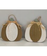 Pumpkin with Bow Autumn/Fall Halloween Sign Wooden Wall Hanging Decor - ... - €15,27 EUR