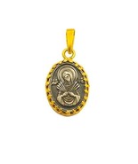 Pendentif chrétien orthodoxe Notre-Dame des Douleurs en argent sterling 925 p... - $122.67