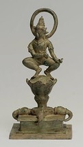 Antique Java Style Majapahit Seated Bronze Devi Tara Statue -26cm/10&quot; - £883.15 GBP