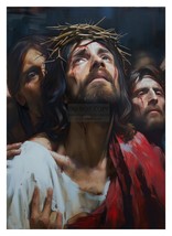 JESUS CHRIST OF NAZARETH IN CROWN OF THORNS CHRISTIAN 5X7 PHOTO - £6.67 GBP
