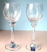 Kathy Ireland Home Tranquility Wine Glasses SET/2 Etched Crystal 10oz New NO Box - £31.08 GBP