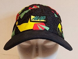 80&#39;s Retro Flashback Multicolor Alab adjustable hat Adjustable leather s... - $12.59