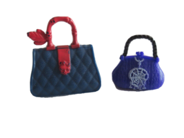 Monster High Doll Twyla 13 Wishes &amp; Jane Boolittle Blue Red Handle Quilted Purse - £7.53 GBP