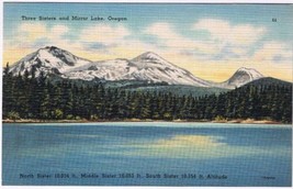 Postcard Three Sisters &amp; Mirror Lake Oregon - £3.07 GBP