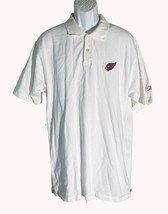 REEBOK NFL Short Sleeve Button Down Arizona Cardinals Polo Shirt White L... - $10.88