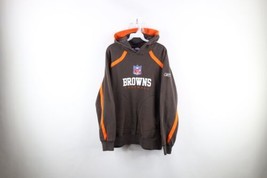 Vintage Reebok Mens Medium Faded Spell Out Cleveland Browns Football Hoodie - £47.44 GBP