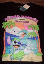 Aloha Hawaii Walt Disney Lilo &amp; Stitch Surfing Paradise T-Shirt Small New w/ Tag - £15.69 GBP