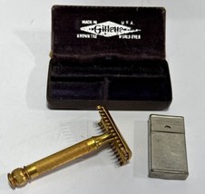 Vintage Gillette Razor Metal Case Travel Set Shave Box Kit Jan 13 1920 G... - $62.36