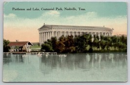 Parthenon And Lake Centennial Park Nashville TN Tennessee Postcard B42 - $6.95