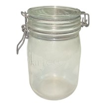 Le Parfait Super Jar 7&quot; Tall Wire Bail Glass Canister France 3.5&quot; Base V... - $24.99
