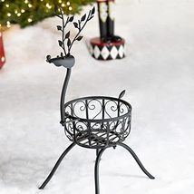 Zaer Ltd. 34&quot; Tall Metal Reindeer Christmas Plant Stand Decoration - £73.81 GBP