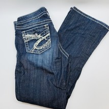Silver Jeans 29X31 Natsuki Boot Cut Dark Wash Stretch Womens 29 - $467.06 MXN