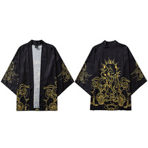 Japanese Kimono Jacket  Fairy Dog Harajuku 2022 Hip Hop Men Japan Streetwear Jac - £62.46 GBP