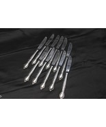 Hampton Court Dinner Knives Scroll 8 3/4&quot; Stainless Lot of 11 - $42.13