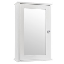 Cabinet Bathroom Wall Mount Storage Medicine Organizer Mirror Door Shelf - £38.62 GBP