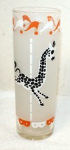 Vintage Libbey Giraffe Carousel Tom Collins Frosted 7&quot; Tall Drink Glass - £8.19 GBP